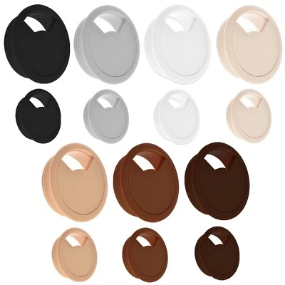DESK GROMMET 60mm/80mm Small/Large Cable Tidy Wire Management Hole Insert Cover - Image 1 of 4