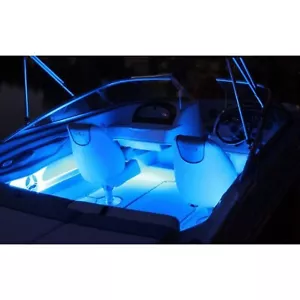 Barco de esquí para fiesta marina de 12" yate de navegación 15 tiras de luz LED azul impermeable - Imagen 1 de 8