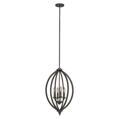 NEW Trans Globe Lexington PND-1041 4-Light Metal Pendant in Rubbed Oil Bronze - Image 1 of 2