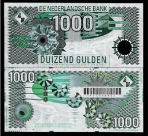 Netherlands 1000 GULDEN P-102 1994 RARE Pre Euro UNC Dutch World Currency NOTE - Picture 1 of 6