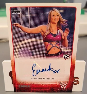 2015 Topps WWE Auto Emma Rookie Auto RC Foto 1 de 2
