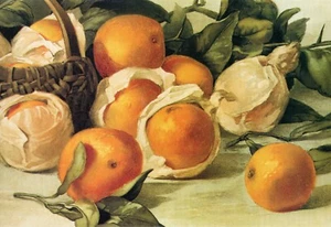 Süße Freundschaftskarte, Zitrusfrüchte Louis Prang Sammlung von Hallmark Crown + ✉ - Bild 1 von 6