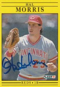 HAL MORRIS CINCINNATI REDS SIGNED 1991 FLEER CARD #72 - Picture 1 of 1