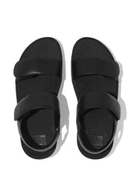FitFlop LULU FV8-090 Slide Sandals Women Black Leather Adjustable Strap Slip On - Image 1 of 4
