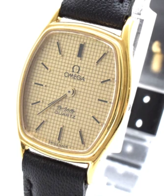 Relógio de pulso feminino vintage [quase perfeito] omega DeVille calibre 1387 Qz ouro coroa de pressão - Imagem 1 de 4