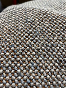 4+ yards of Camira Craggan Flax Bracken wool woven upholstery fabric gray orange - Picture 1 of 6