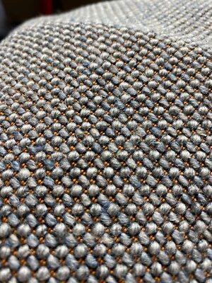 4+ yards of Camira Craggan Flax Bracken wool woven upholstery fabric gray orange - Image 1 of 4