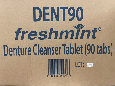 1 Case/2160 Freshmint DENT90 Denture Cleanser Tablet (90 Tabs Per Box) - Image 1 of 4