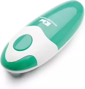 Abridor de latas eléctrico automático Kitchen Mama: latas abiertas con una simple prensa (VERDE AZULADO) - Imagen 1 de 7