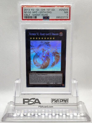 YUGIOH 1ST CBLZ-EN045 NUMBER 92: HEART-EARTH DRAGON GHOST PSA 7 NM #68523773 - Image 1 of 4
