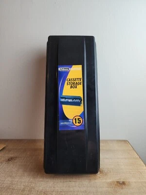 Caja de almacenamiento de casete Fellowes para 15 - plástico negro - EE. UU. - Foto 1 de 4