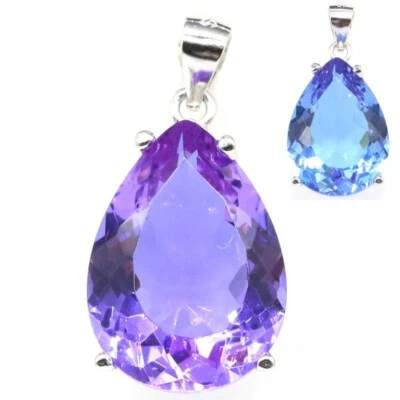 Buy 3 get 1 free 925 STERLING SILVER Pendant Color Changing Alexandrite Topaz - Image 1 of 3