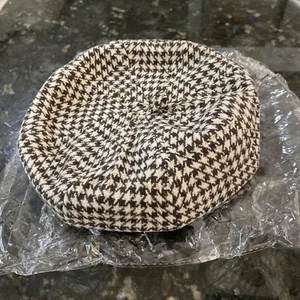 YOKJZJD Kids Girls French Beret Houndstooth Black/Khaki ages 2-6 years - Picture 1 of 2