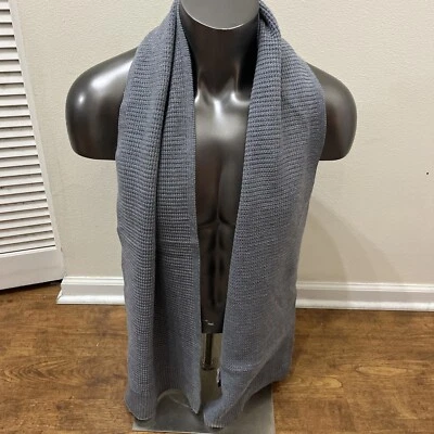 Bufanda de lana merino gris 10”x 70” para hombre Banana Republic nueva Foto 1 de 4