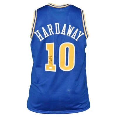 Tim Hardaway Autographed Golden State Pro Blue Basketball Jersey (JSA) - Image 1 of 4