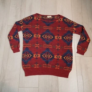 Denim Supply Ralph Lauren Sweater Womens size m  Aztec Southwest Knit Fireball - Picture 1 of 8