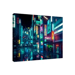 Cyberpunk 2077 Leinwand Neon City Küken Anime Poster Cyberpunk Gamer Zimmer Kunst - Bild 1 von 5