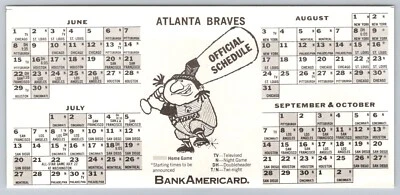 Baseball Collectibles | Original 1969 Atlanta Braves Official Schedule (Paper) - Image 1 of 2