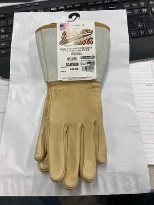 New, Made In U.S.A, Yellowstone Goatskin Welders Gloves, Size 8 - Image 1 of 4