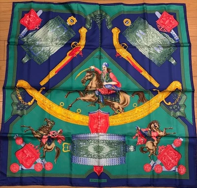 HERMES Carre 90 1821 - HOMMAGE A L'AMITIE FRANCO-HELLENIQUE Silk Scarf Women - Image 1 of 2