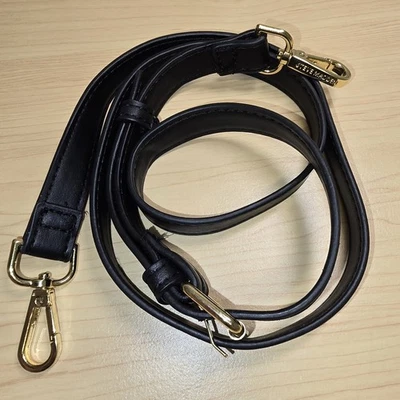 Cartera de cuero sintético extraíble ajustable negra STEVE MADDEN correa herrajes dorados Foto 1 de 4