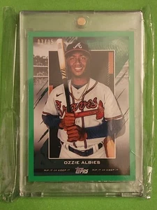 Tarjeta de béisbol Topps Rip 2020 Ozzie Albies #64 verde 3/15 sin rasgar - Imagen 1 de 2