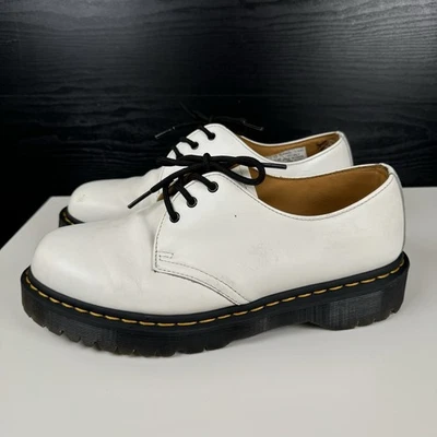 Dr. Martens Bex Leather Oxfords Shoes White Men's US 10 Women's 11 - No Insoles - Image 1 of 4