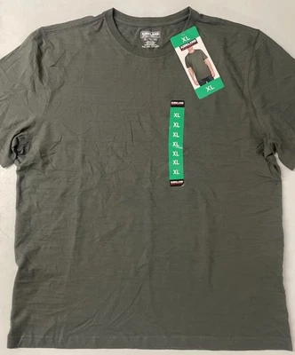 NWT Kirkland Signature Men’s Pima Cotton Slub Tee T-Shirt GRAY Short Sleeve XL - Image 1 of 4