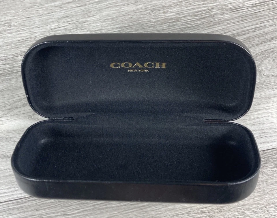 COACH, NUEVO, NEGRO, ESTUCHE ESTILO ALMEJA PARA ANTEOJOS O GAFAS DE SOL! Foto 1 de 4