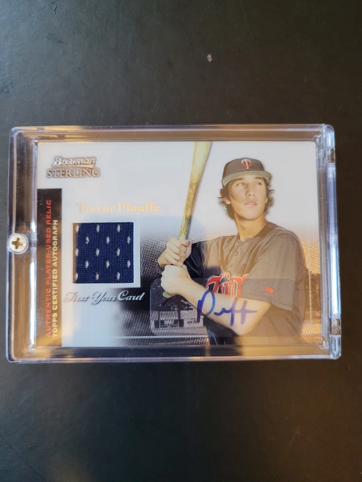 2004 Bowman Sterling Trevor Plouffe Rookie Auto Jersey RC #BS-TP Twins - Image 1 of 4