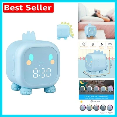 Adorable Reloj Despertador Dinosaurio Niños con Luz Nocturna y Características de Volumen Ajustable Foto 1 de 4
