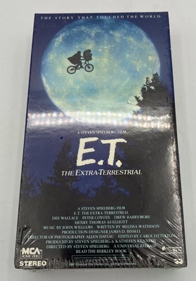 E.T. The Extra Terrestrial VHS TAPE 1982 Green Flap MCA Factory SEALED WATERMARK - Image 1 of 4