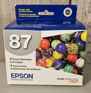 Original Epson 87 T087020 4er Pack Glanzoptimierer Patronen NEU - Bild 1 von 3