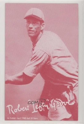 1980 An Exhibit Card Hall of Fame Reprints Red Lefty Grove HOF - Image 1 of 2