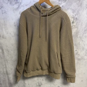 Alo Fleece Sweatshirt Jacket Medium 22.5x26.5 Brown Micro Sherpa Yoga - Picture 1 of 18