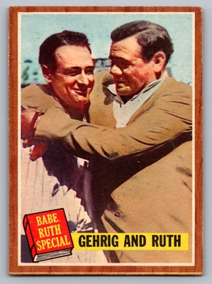 Lou Gehrig & Babe Ruth Yankees 1962 Topps #140 Foto 1 de 3