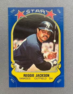 Lista de verificación de pegatinas Fleer Baseball Reggie Jackson Star 1981 New York Yankees Salón de la fama Foto 1 de 2