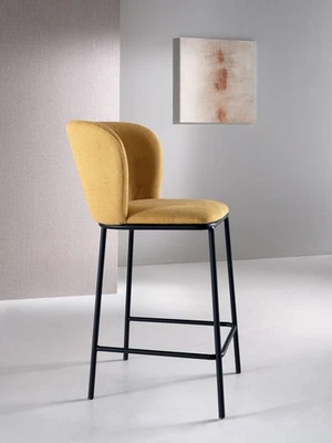 Juego De 2 Taburetes De Tela Con Relleno Para Comedor O Bar CIC-909 - Imagen 1 de 2