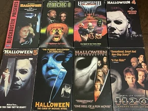 Halloween LOT 1-8 Complete VHS Michael Myers John Carpenter Horror Movies - Picture 1 of 9