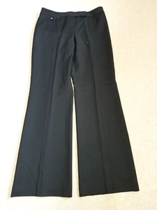 Womens Pants-ANN TAYLOR-black 100% virgin wool lined trousers-6 - Picture 1 of 4
