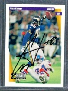 *CRIS CARTER*  1997 UD Collector's Choice Hand-Signed Auto  MINNESOTA VIKINGS - Picture 1 of 1