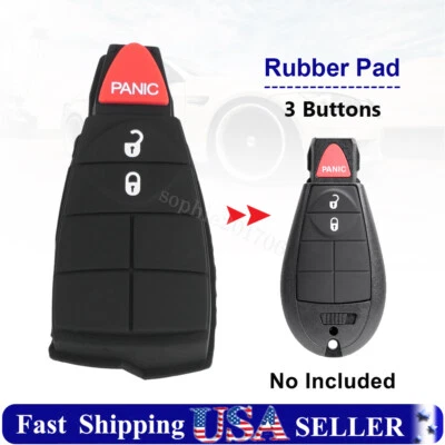 Replacement Key Fob Rubber Pad 3 Buttons for Jeep Grand Cherokee 2008 2009 2010 - Image 1 of 4