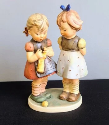 M.I. Hummel #256 Knitting Lesson TMK4 German Figurine Porcelain 7-1/2" Mint - Image 1 of 3