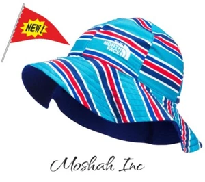 THE NORTH FACE Littles Brimmer, Meridian Blue Painted Stripe Print, XS - Picture 1 of 5
