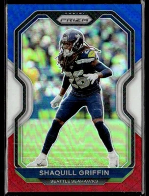 2020 Panini Prizm Shaquill Griffin Red/White/Blue Prizm #298 Seattle Seahawks - Image 1 of 2