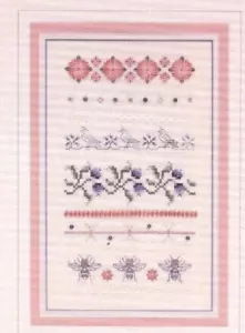 Cross Stitch Just Nan Blueberry Hill RARE OOP Pattern BEES Birds FLOWERS - Picture 1 of 2