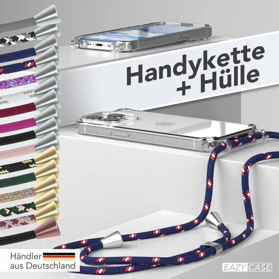 Handy Hülle mit Band Kette Umhängehülle Kordel Handykette Case Cover Schutzhülle - Bild 1 von 4
