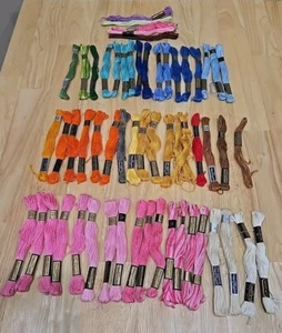 Vtg 50+ Skeins J & P Coats/Coats & Clark's Six Strand Floss Boilfast Most Full - Picture 1 of 9