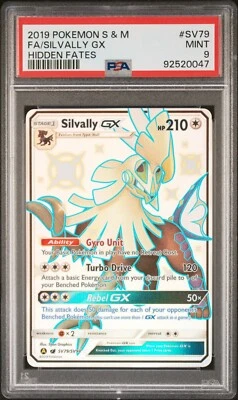 2019 Pokemon Sun & Moon Hidden Fates Silvally GX SV79 PSA 9 MINT - Image 1 of 2