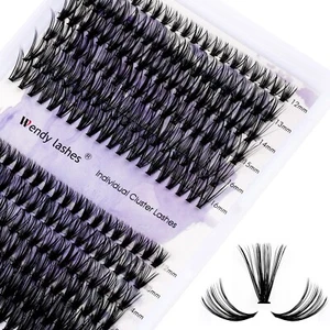Wendy 240PCS Cluster Lashes Extension C/D Curl 30D+40D Individual Lashes Eyelash - Picture 1 of 13